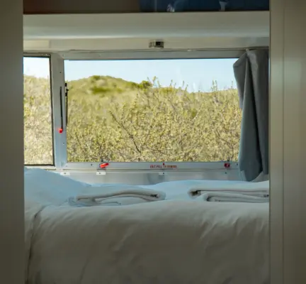 Airstream slaapkamer