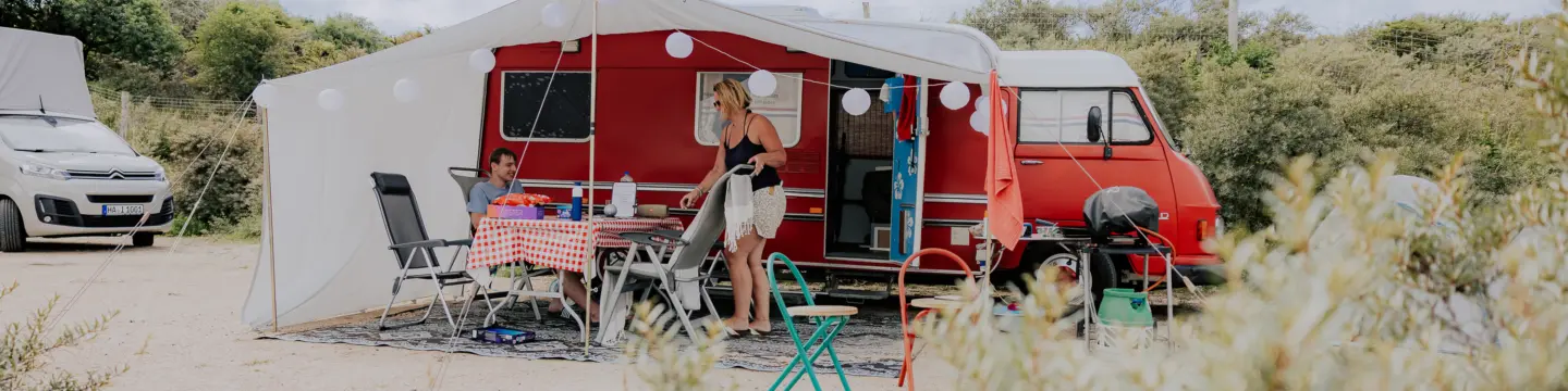 Met een camper naar camping de lakens in de duinen