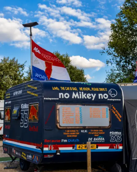 Formule 1 2026 caravan op de camping